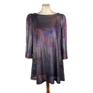 Woman’s Free People metallic shimmery scaled dress size L